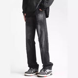 Unisex Jeans Washed Old Ripped Jeans Loose Casual
