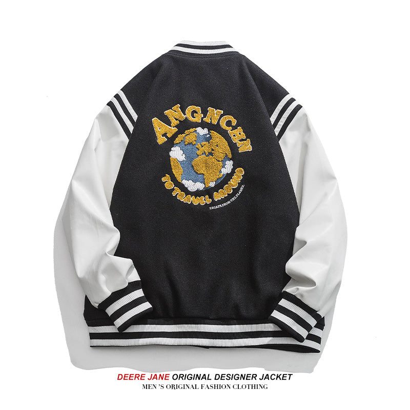 Men's Baseball Jacket Men's Spring and Autumn Loose Versatile Casual Jacket Jacket