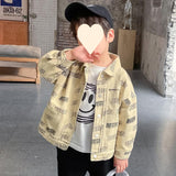 Boy Jacket Boys' Coat Trendy Baby Spring and Autumn Children's Spring Clothes Handsome Jacket