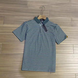 Tommy T Shirts Men's Casual Striped Short-Sleeved Polo Shirt