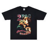 Rock Star T Shirt Printed T-shirt Short Sleeve round Neck Loose Cotton