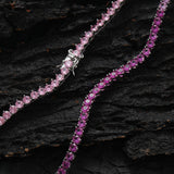 Zircon necklace Gradient tennis chain