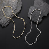 Zircon necklace heart-shaped chain