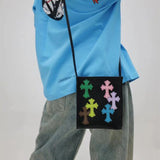 Chh Chrome Heart Leather Bag Colored Leather Cross