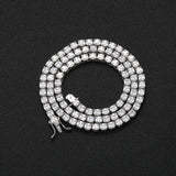 Zircon necklace copper inlaid zircon single row chain