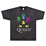 Rock Star T Shirt T-shirt Queen Band Rock Street Retro Loose Printed Short Sleeve