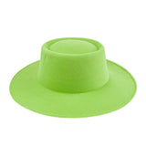 Walter White Fedora Flat Top Hat Fashion Knight Dome Woolen Hat Autumn and Winter Fur Felt Hat
