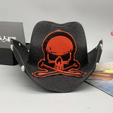 Walter White Fedora Cowboy Hat Skull Men's and Women's Holiday Hat Straw Hat