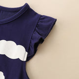 Girl Dress Children's Summer Clothing Skirt Knitted Cotton Girl Vest Dress Cartoon Fashion round Neck