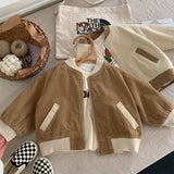 Boy Jacket Boys' Corduroy Coat Spring and Autumn Jacket Kid Baby Fashion Casual