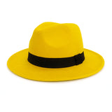 Walter White Fedora Fedora Hat Autumn and Winter Broad-Brimmed Hat Fashion Woolen Hat Men's and Women's Cashmere Felt Cap