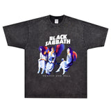 Rock Star T Shirt T-shirt Black Sabbath Band Rock Retro Short Sleeve