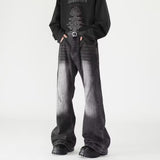 Unisex Jeans Vintage Washed Jeans Loose Pants Casual Trousers