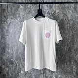 CHH Chrome Heart T Shirts Chrome Hearts Pink Sanskrit Short Sleeve T-Shirt