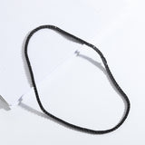 Zircon necklace black tennis chain spring buckle