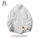 Men Long-Sleeved Shirt Long Sleeve Printed Shirt Men's Spring Loose Design Coat