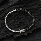 Zircon necklace black zirconium white zirconium tennis chain