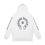 CHH Chrome Heart Hoodie Crowe Horseshoe Burning Cross Print Long Sleeve Sweater