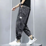 Unisex Jeans Versatile Trendy Loose Tie Jeans
