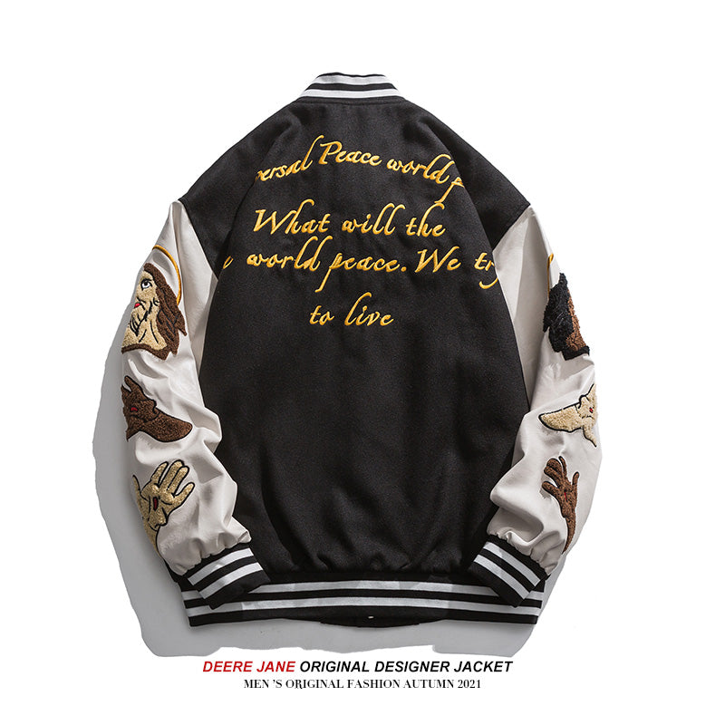 Men's Baseball Jacket Jacket Men's Spring and Autumn Loose Jacket
