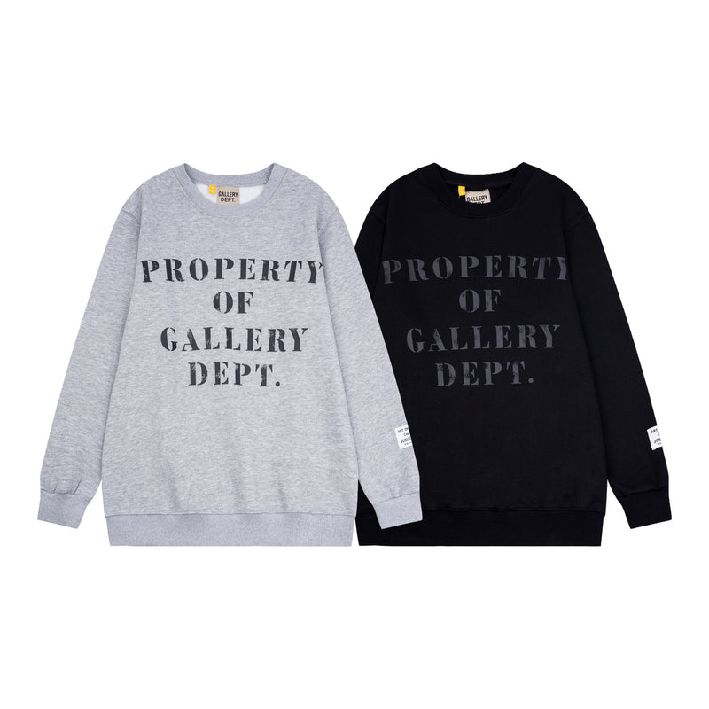 Gallery Dept Sweatshirts Unisex Loose Casual Crew Neck Sweater