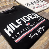 Tommy T Shirts Tommy Stitching Printing Couple's round Neck Short Sleeve T-shirt