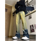 Unisex Jeans Washed Old Straight Loose American vibe