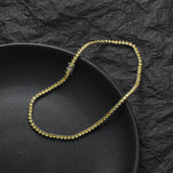 Zircon necklace golden zircon tennis chain