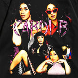 Rock Star T Shirt Rapper Female Singer Cardi B Printed T-shirt Short Sleeve Loose round Neck