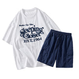 Nasa Tracksuit Men's Casual Sports Suit Summer Short-Sleeved T-shirt