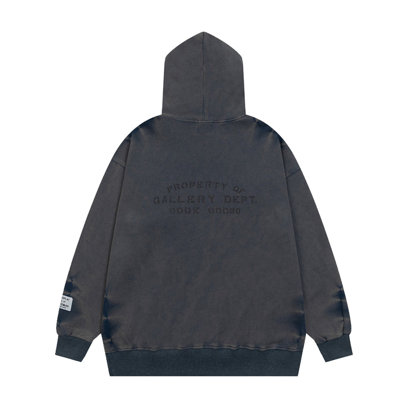 Gallery Dept Hoodie Loose Casual Distressed Hoodie
