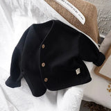 Boy Jacket Loose Western Style Long-Sleeved Cardigan Autumn Men's and Women's Cotton Casual Top Coat