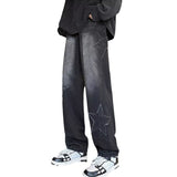 Unisex Jeans Autumn/Winter Retro Straight Loose Wide Leg Pants Casual Pants