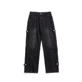 Unisex Jeans Vintage Tooling Jeans Loose Straight Casual Pants