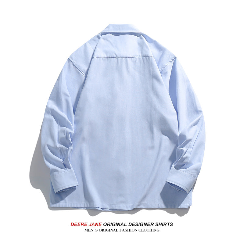 Men Long-Sleeved Shirt Spring Long Sleeve Shirt Men's Loose All-Matching Casual Shirt Coat