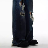 Unisex Jeans Old Washed Jeans High Street Loose