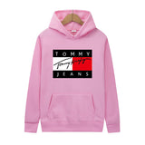Tommy T Hoodie Hooded Sweater Fleece Print
