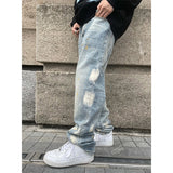 Unisex Jeans Vintage Washed Old Jeans Casual