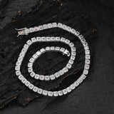 Zircon necklace bagged square zircon tennis chain