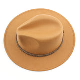 Walter White Fedora British Gentleman Fedora Hat Men's and Women's Woolen Felt Top Hat Fashion Simple