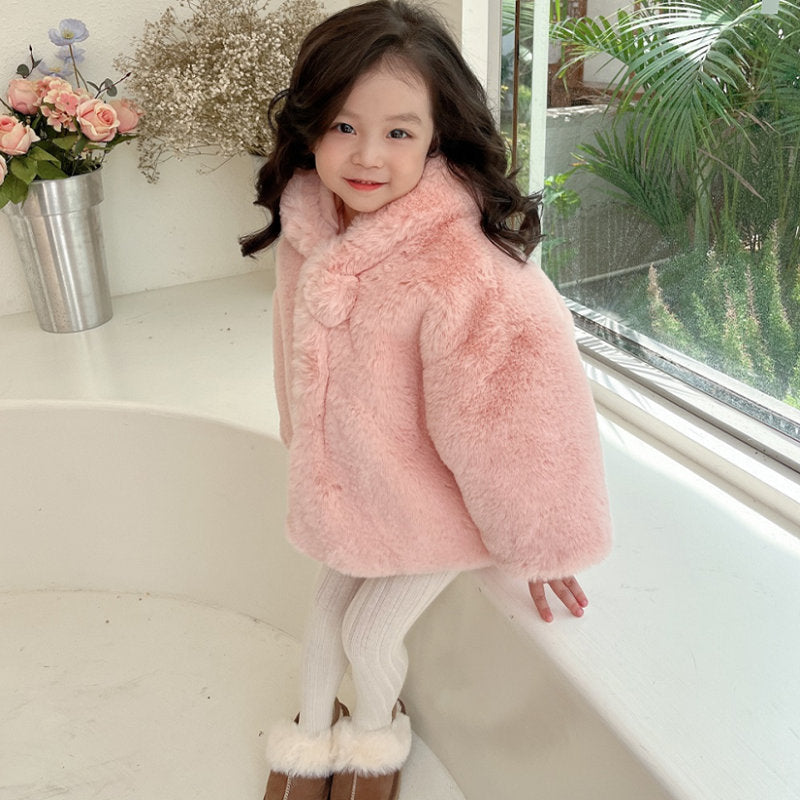 Girl Jacket Girls' Coat Cotton Padded Thickened Top Coat