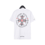 CHH Chrome Heart T Shirts Croix Cross Leather Printed Short Sleeve T-Shirt