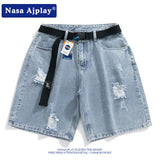 Nasa Shorts Denim Shorts Men Summer Fashion Brand