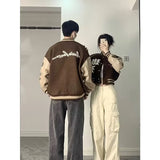 Unisex Baseball Jersey Embroidered Loose Baseball Jacket Couple