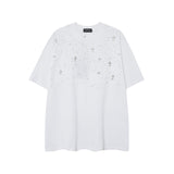 CHH Chrome Heart T Shirts CH Gypsy Hot Diamond Cross Crew Neck Short Sleeve T-Shirt