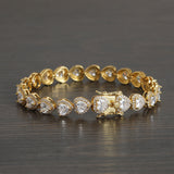 Zircon necklace copper inlaid zircon heart-shaped tennis bracelet