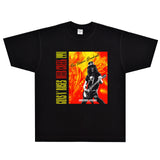 Rock Star T Shirt Guns N'Roses Use Your Illusioni T-shirt Gun Flower Band Rock Retro Short Sleeve