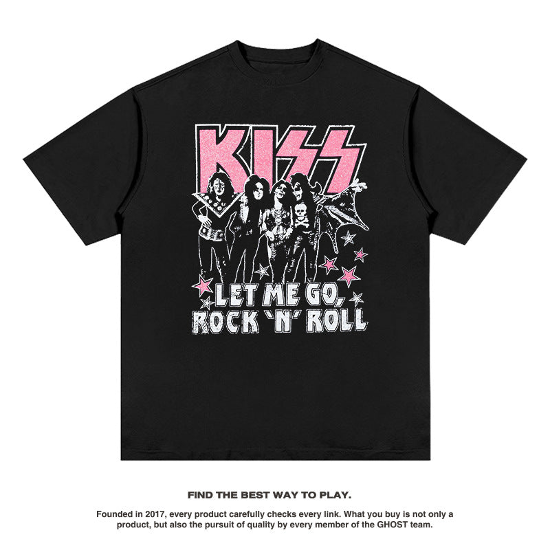Rock Band T Shirt Short Sleeve T-shirt round Neck