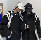 Unisex Baseball Jersey Vintage Couple Cardigan Jacket