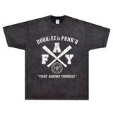 Rock Star T Shirt ROOKiEZ Is PUNK'D T-shirt Small Collar Loose Trendy Men's Short Sleeve